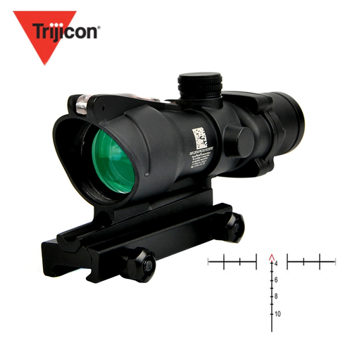 Trijicon ACOG 4X32 fibre Source optique portée lunette de visée point rouge illuminé réticule gravé tactique optique vue pour la chasse ► Photo 1/6