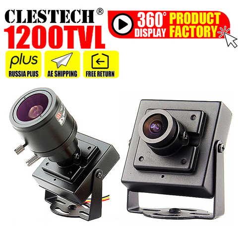 Mini caméra de Surveillance en métal HD 1200TVL, Super petite, avec support, micro vidéo ► Photo 1/6