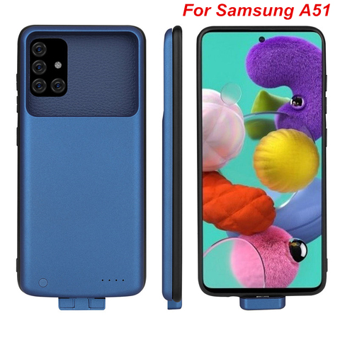 5000 Mah pour Samsung Galaxy A51 batterie étui souple arrière chargeur chargeur batterie pour Samsung Galaxy A51 batterie étui ► Photo 1/6