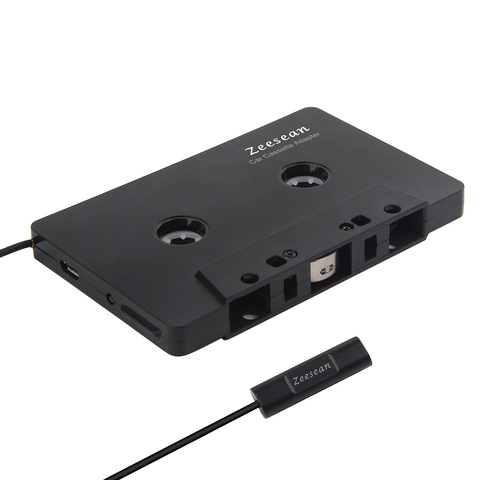 Adaptateur Cassette Bluetooth pour voiture avec Audio stéréo, adaptateur Cassette sans fil vers adaptateur Aux adaptateur Cassette Smartphone (noir) ► Photo 1/6