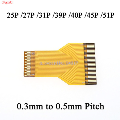 Carte de transfert FPC 0.3mm à 0.5mm, câble plat flexible 25P 27P 31P 39P 40P 45P 51P FPC FFC ► Photo 1/6