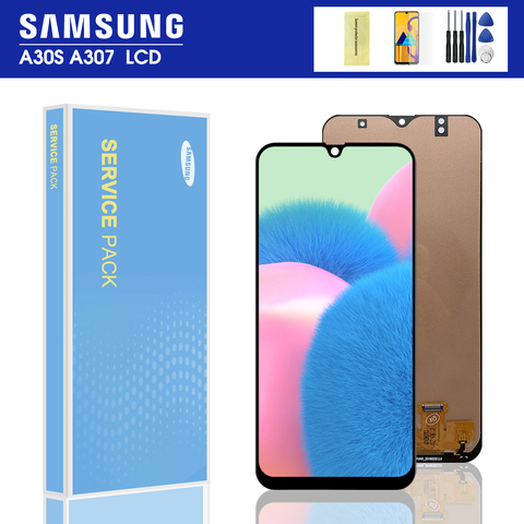 6.4 ''pour Samsung galaxy A30s A307F A307FN A307G A307YN LCD écran tactile numériseur assemblée pour Samsung A30S lcd ► Photo 1/6