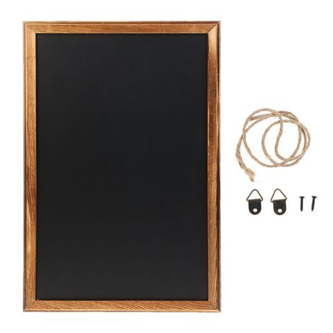 Rectangle suspendu en bois Message tableau noir tableau panneau de mot signe enfants conseil pour Restaurant, barre, bureau, maison ► Photo 1/6