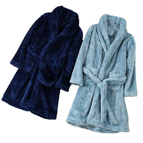 Peignoir de bain en flanelle pour enfants 4-18 ans, vêtements de nuit, chauds et doux, pyjamas pour filles et garçons adolescents, collection automne hiver 2022 ► Photo 1/6