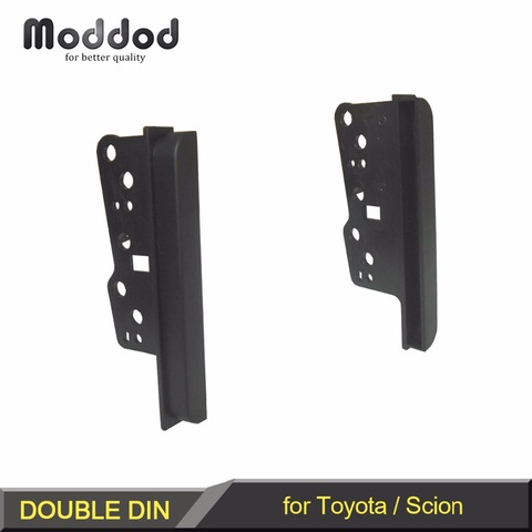 Supports Radio pour Toyota Scion Double Din panneau stéréo Fascia DVD montage sur tableau de bord garniture latérale Kit ► Photo 1/6