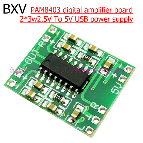 (5 pièces) PAM8403 Module Super Mini carte amplificateur numérique 2*3W classe D numérique 2.5V à 5V carte amplificateur de puissance efficace ► Photo 1/1