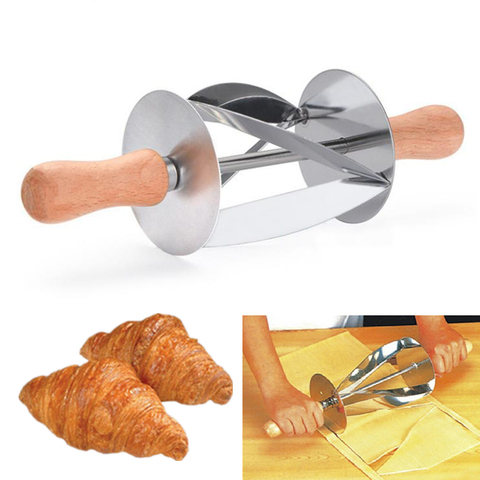 Couteau à rouler pour pain Croissant | Coupe-pâte à rouler en acier inoxydable pour la fabrication de croissants, outils de décoration de gâteaux, couteau à rouler pour le pain Croissant ► Photo 1/6