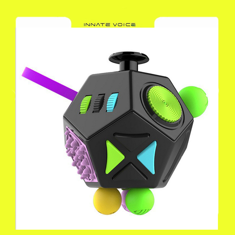 ZK50 fidget jouets stress pop it anxiété soulagement doigt jouet 12 faces Anti-Stress décompression soulager dés enfants/adulte jouet amusant ► Photo 1/6