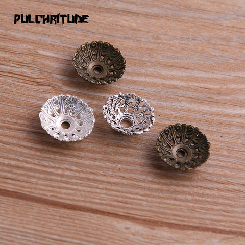 Lot de 30 breloques en forme de fleur creuse, 15x15mm, deux couleurs, accessoires pour la fabrication de bijoux ► Photo 1/5