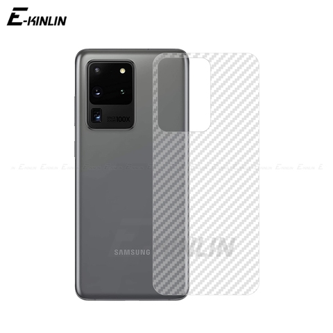 Soft 3D Fiber De Carbone Film Arrière Pour Samsung Galaxy Note 20 10 9 S21 S20 Ultra FE S10 Lite 5G Plus Protecteur D'écran Arrière Pas Verre ► Photo 1/6