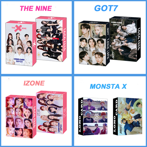 30 pièces/ensemble Kpop GOT7 Monsta X IZONE les neuf cartes Lomo au trésor photocartes HD album Photo k-pop cartes ► Photo 1/5