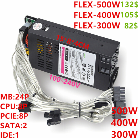 PSU pour MetalFish ITX, HTPC FLEX NAS, 1U, 200W-500W, alimentation FLEX-200W, FLEX-300W, FLEX-400W, FLEX-500W ► Photo 1/6