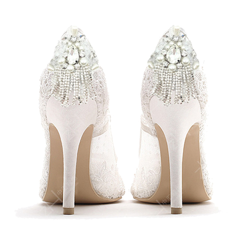 2 pièces cristal perle chaussure pince boucle mariage nuptiale fête chaussure décoration ► Photo 1/6