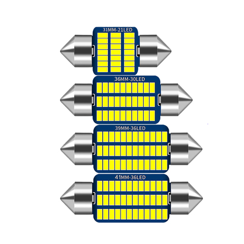 1x C5W C10W LED ampoule Canbus pas d'erreur Festoon 31mm 36mm 39mm 41mm voiture intérieur lecture lumière plaque d'immatriculation lampe 12V 3014SMD Whie ► Photo 1/6