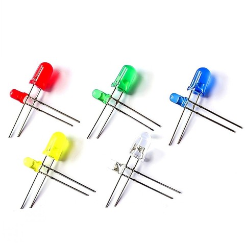 Diodes électroluminescentes, 5 couleurs, 3mm/5mm, 1000 pièces, composants électroniques, bricolage, LED F3 F5, couleurs assorties ► Photo 1/6