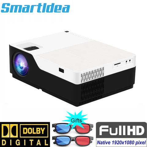 Smartldea – projecteur de cinéma maison M18 1080P Full HD 3D, 5500 lumens, LED, jeu vidéo, natif, 1920x1080 ► Photo 1/6