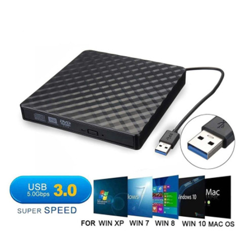 Graveur externe portable de DVD ondulé USB3.0 RW, lecteur de CD, disque optique ultra-fin adapté au lapt ► Photo 1/6