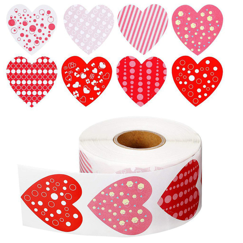 100-500 pièces amour en forme de coeur étiquette autocollant Scrapbooking cadeau emballage joint fête d'anniversaire mariage approvisionnement papeterie autocollant ► Photo 1/5