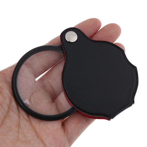 1Pc Mini poche 8X 50mm pliant bijoux Loupe Loupe oeil verre Loupe lentille outil pièces ► Photo 1/6