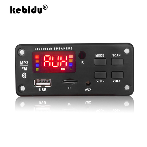 Alimentation Micro USB cc 5V, carte décodeur MP3 Bluetooth, Module Audio 12V pour voiture, haut-parleur de musique, enregistrement Radio FM TF ► Photo 1/6