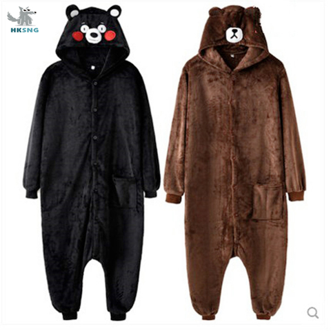 Nouveau pyjama en flanelle grande taille XXL ours Onesie Kigurumi Animal kumam, combinaison, costume Cosplay de dessin animé, meilleur cadeau, capuche, fermeture éclair ► Photo 1/6