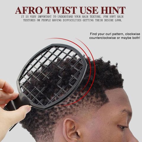 Mode hommes Double fin torsion Up peigne professionnel cheveux bouclés sale tresse peigne Perm Style peigne torsadé outil nouveau ► Photo 1/5