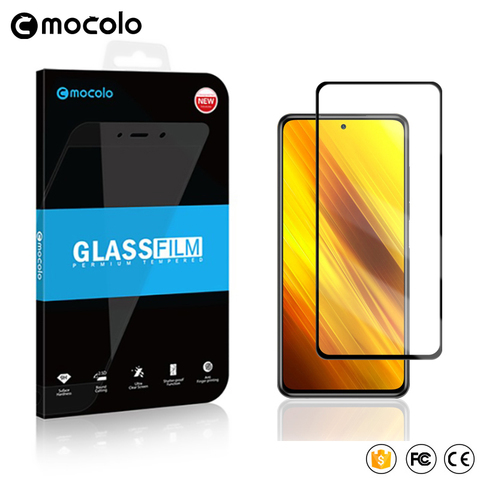 Film de verre trempé de couverture complète de Mocolo 2.5D 9H dessus pour Xiaomi Pocophone Poco X3 NFC 2022 PocoX3 PocophoneX3 64/128 GB de protection ► Photo 1/6