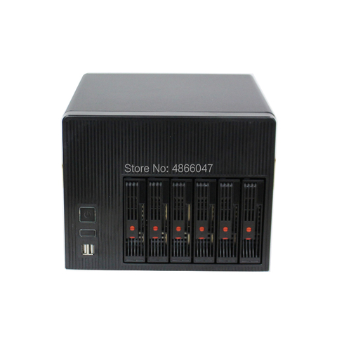 Châssis de serveur pour NAS IPFS 6HDD, stockage domestique, échange chaud, bricolage, 6 go, fond de panier sata, prend en charge la carte mère mini-itx noire, nouveauté 2022 ► Photo 1/6