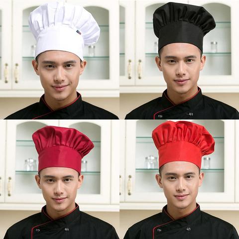 Chapeau de Chef cuisinier de Restaurant, chapeau de boulanger, réglable, élastique, casquette de cuisine pour hommes, uniforme de cuisine, chapeau de travail ► Photo 1/6