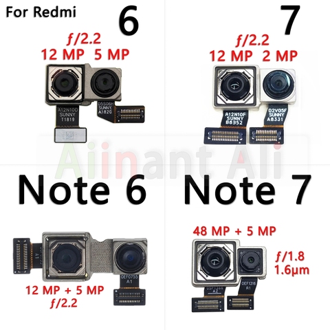 Caméra avant et arrière flexible, pour Xiaomi Redmi Note 6 6A 7 7A Pro Plus ► Photo 1/6