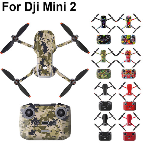 Ensemble d'autocollants imperméables en PVC pour Dji Mavic Mini 2, corps de Drone, bras, télécommande, peau de protection, accessoires ► Photo 1/6