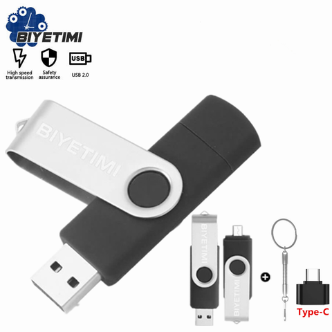 Biyetimi clé USB multifonctionnelle otg 2.0 clé usb 64 go clé USB-clé usb 32gb 16gb 128G stylo lecteur pour téléphone ► Photo 1/6