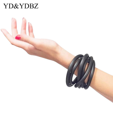 6 pièces/ensembles bijoux 2022 Bracelets fabriqués à la main Bracelets Vintage Style de rue esthétique tuyau noir rouge minimaliste kpop breloques femmes ► Photo 1/6
