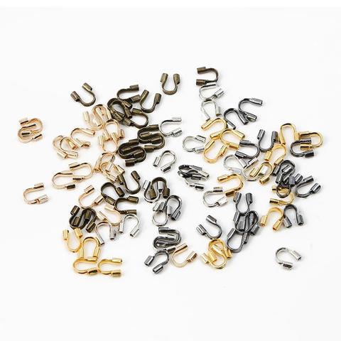 Protecteurs de fil de 4mm, 100 pièces/lot, boucles en forme de U, accessoires, fermoirs, connecteur pour la fabrication de bijoux ► Photo 1/6