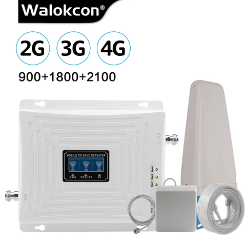 Amplificateur cellulaire GSM 2g 3g 4g répéteur 900 1800 2100 LTE 4g amplificateur Internet GSM répéteur de Signal Mobile amplificateur cellulaire ► Photo 1/6