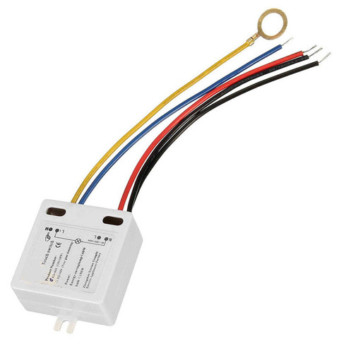 Interrupteur tactile 50 à 60 HZ lumière lampe bricolage accessoires XD-608 interrupteur On Off noir/bleu/rouge/jaune ligne 120 V à 240 V ► Photo 1/6