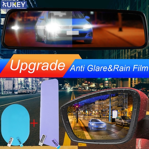Rétroviseur intérieur côté voiture Anti-éblouissement Film aile vue arrière autocollant Anti-pluie résistant aux rayures protection Auto pièces de style ► Photo 1/6