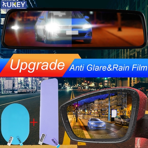 Rétroviseur intérieur côté voiture Anti-éblouissement Film aile vue arrière autocollant Anti-pluie résistant aux rayures protection Auto pièces de style ► Photo 1/6