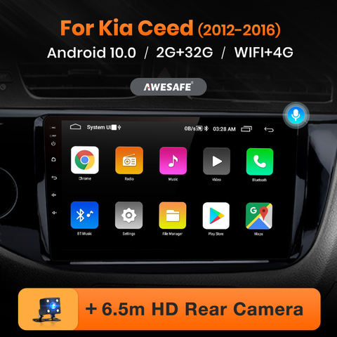 AWESAFE – autoradio PX9 Android 2012, 2 go/32 go, GPS, 2 din, lecteur multimédia vidéo, pour KIA cee'd, CEED, JD (2016 – 10.0) ► Photo 1/6