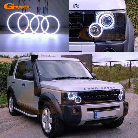 Anneau halo Ultra lumineux led COB, yeux d'ange, pour Land Rover Discovery 3 LR3 2004 2005 2006 2007 2008 2009, phare au xénon ► Photo 1/6