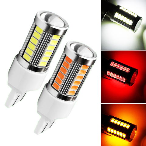 1 pièce T20 7440 7443 lumière blanche rouge jaune Led 33SMD LED 5630 LED, lumière d'ampoule antibrouillard de réserve 12V ► Photo 1/6