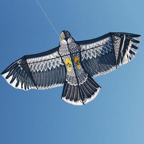 Énorme cerf-volant en forme d'aigle, 140x70cm, émulation, faucon, oiseau effrayant, volant, épouvantail, répulsif, antiparasitaire, pour jouets de jardin en tissu ► Photo 1/6