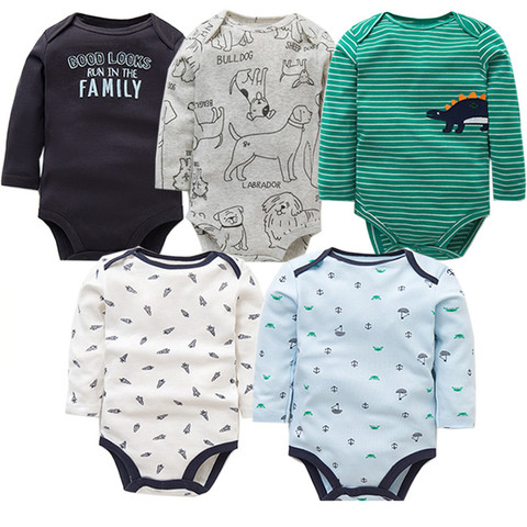 5 pièces/lot bébé body haute qualité Uniesx nouveau-né bébé vêtements 100% coton bébé vêtements ensemble infantile bebe bébé garçon fille vêtements ► Photo 1/6