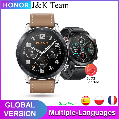 Honor magic watch 2 montre intelligente Bluetooth 5.1 magicwatch 2 Smartwatch oxygène du sang 14 jours appel téléphonique fréquence cardiaque pour Android iOS ► Photo 1/6