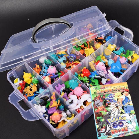 Figurines Pokemon Pikachu pour enfants, 144 pièces, Collection de 2 à 3cm, jouets figurines Anime, poupées, cadeau de noël et d'halloween ► Photo 1/6