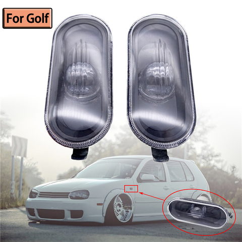 Répétiteur de lampe de clignotant de marqueur latéral de style de voiture pour VW Golf 4 MK4 1998 1999 2000 2001 2002 2003 2004 2005 2006 ► Photo 1/6