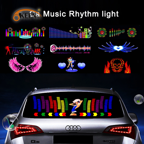 OKEEN – autocollant de voiture, égaliseur de musique, lumière néon, rythme de la musique, panneau lumineux LED, lampe de décoration ► Photo 1/6