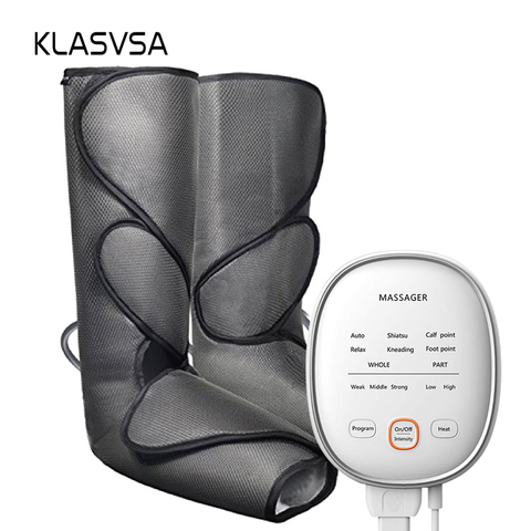 KLASVSA masseur de jambe Compression d'air Circulation pied et mollet masseur avec contrôleur portable 2 Modes 3 intensités ► Photo 1/6