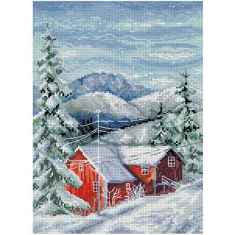 Romantic snow mountain hut patterns Counted Cross Stitch 11CT 14CT 18CT DIY Chinese Cross Stitch Kits Embroidery Needlework Sets ► Photo 1/6