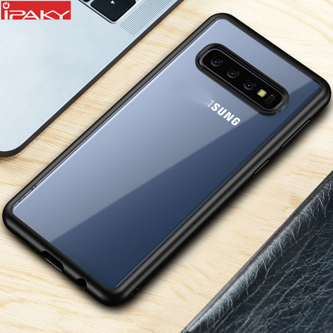 Pour Samsung S10 Cas IPAKY S10e Transparent Résistant Aux Chocs TPU PC Hybride Antichoc pour Samsung Galaxy S10 Plus Étui ► Photo 1/6